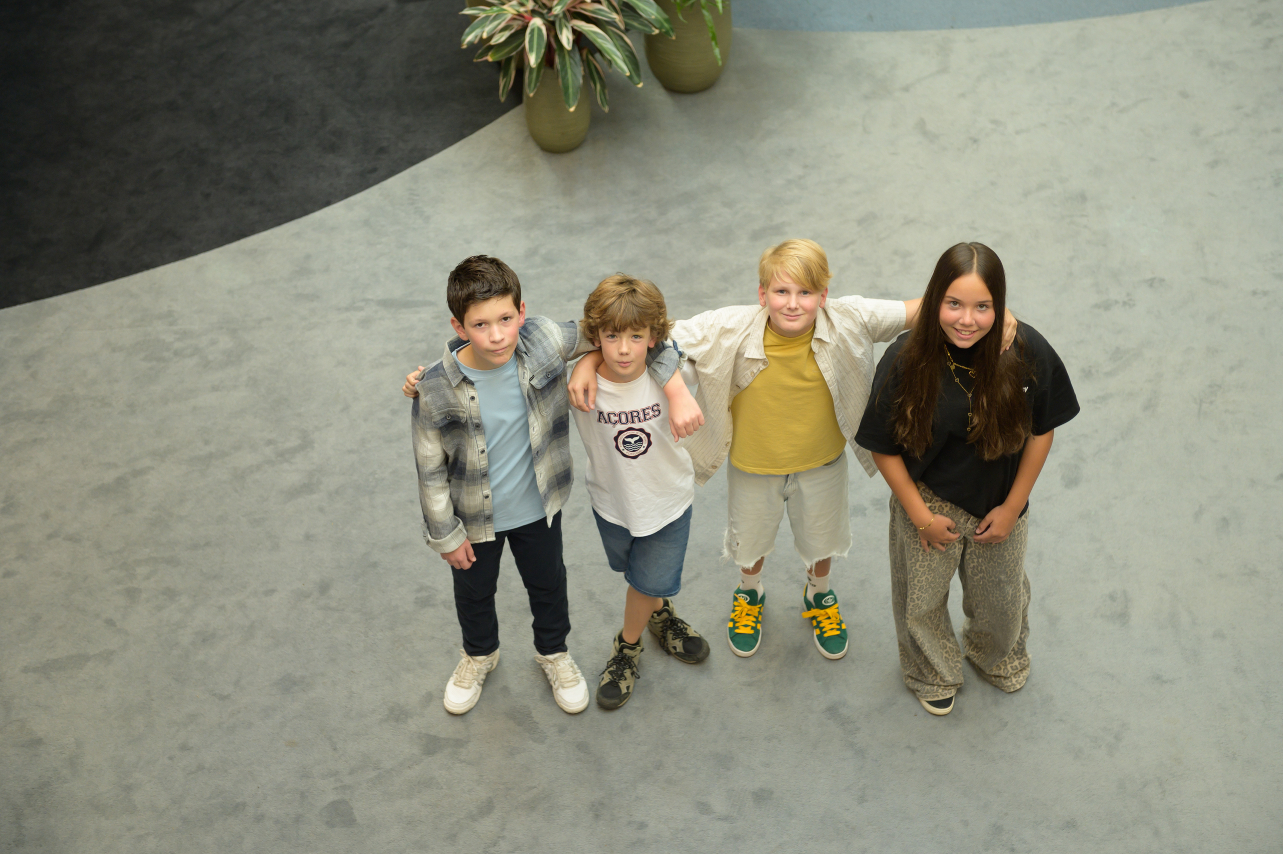 Koen, Thibald, Bruce, Milah (loco)kinderburgemeesters