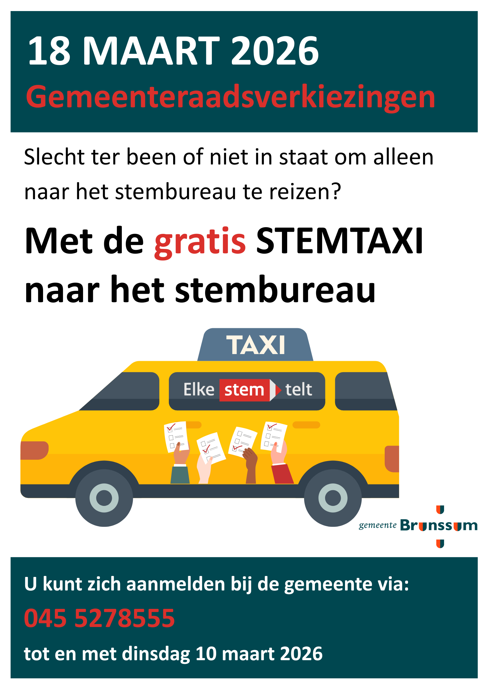 Poster stemtaxi