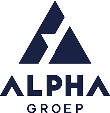 Logo van Alpha Groep, naar website van Alpha Groep