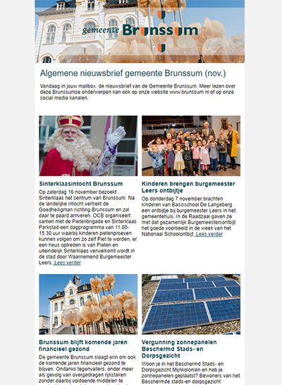 Voorbeeld nieuwsbrief