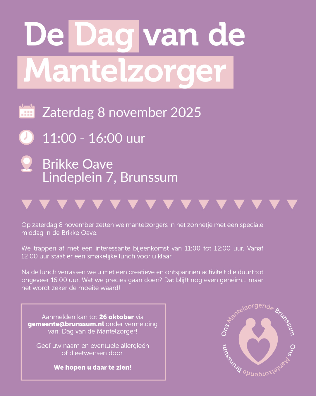 Dag van de mantelzorger Social media post